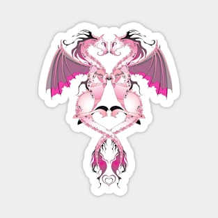 Pink Love Dragons Magnet