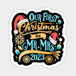 our first christmas as mr and mrs 2023 Magnet