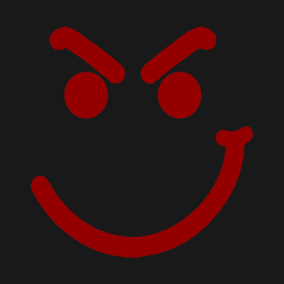 Mischievous Smirk Smile red3 T-Shirt