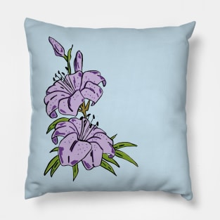 Purple Flowers Pillow