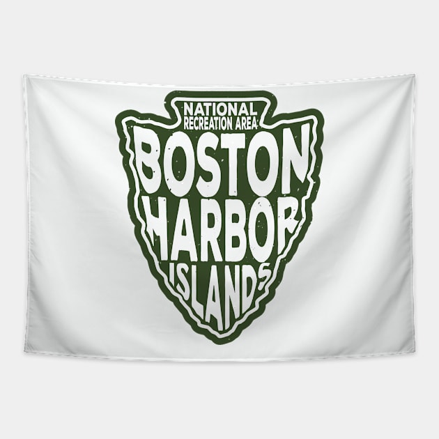 Boston Harbor Islands National Recreation Area name arrowhead Tapestry by nylebuss