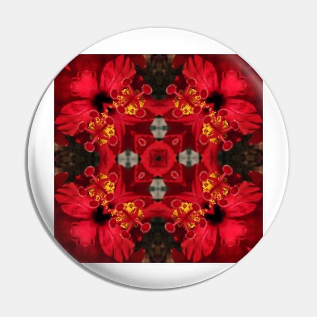 four square floral fantasy from a red hibiscus Pin by mister-john