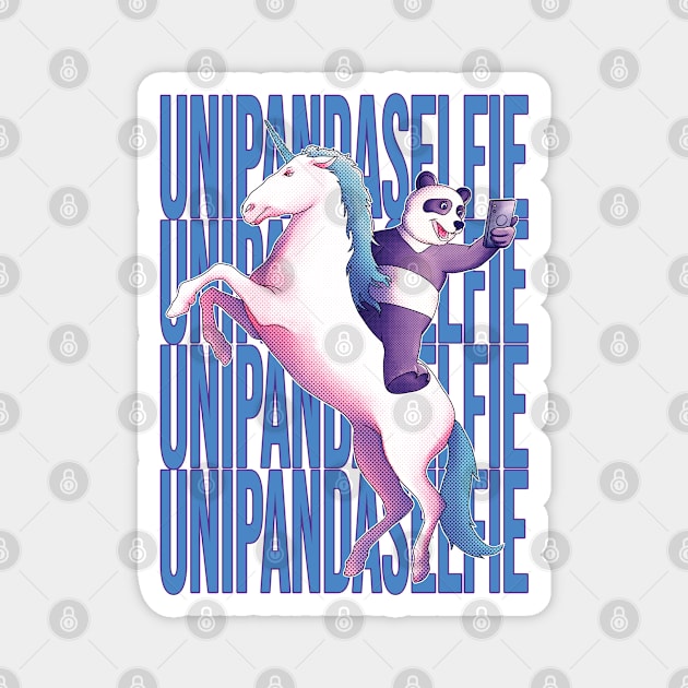 UniPandaSelfie Magnet by IA Arts