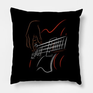 Guitar Playing Bass Player Pillow