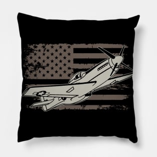 P-51 Mustang American Fighter Plane Pillow