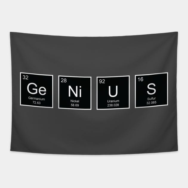 Genius Periodic Table science Tapestry by debageur