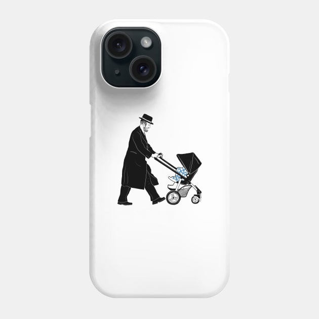 Hasidic jew with the stroller Phone Case by argiropulo