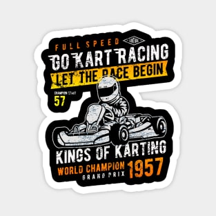 Vintage Go Kart Racing Champion Magnet