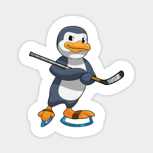 Penguin at Ice hockey with Ice hockey stick Magnet
