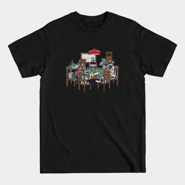 Discover Robot Dogs Playing Poker - Science Fiction - T-Shirt