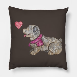 Glen of Imaal Terrier watercolour Pillow