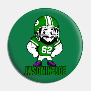 Jason Kelce, clad in his Eagles jersey Pin