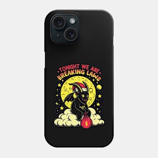 Tonight We re Breaking Laws - Funny Baphomet Christmas Gift Phone Case