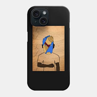 King Tut NFT - MaleMask with CrayonEye Color and BlueSkin on TeePublic Phone Case