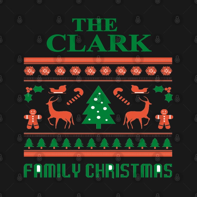 Family Christmas - Groovy Christmas CLARK family, Family Christmas T-shirt, Pjama by DigillusionStudio