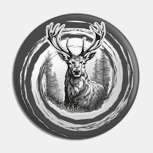 Stag Swirl Pin