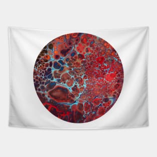 Red Bloody Anger / Acrylic Pouring Tapestry