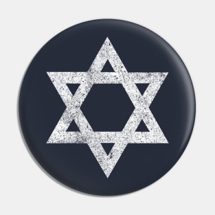 Star of David Israel Flag vintage faded look design Pin