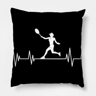 tennis Heartbeat, tennis lover Heartbeat tennis ball Pillow