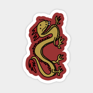 Red and Gold Dragon Magnet