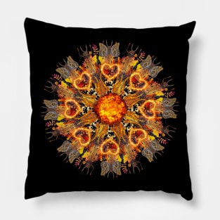 horrible insects mandala Pillow