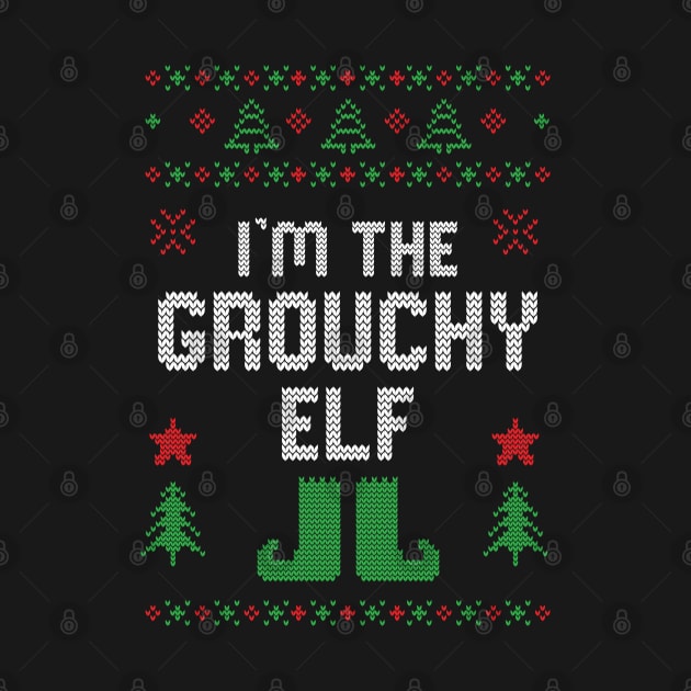 Grouchy Elf Ugly Christmas Costume Matching Family Group by jkshirts