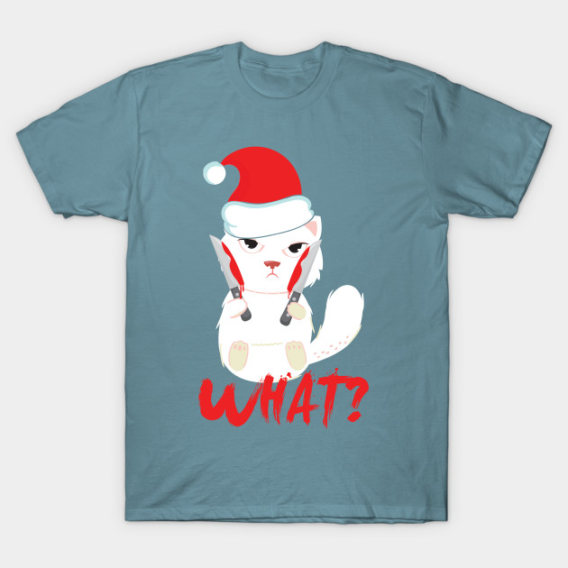 Disover What | Funny Cat Gift Christmas Cats - Christmas Cat - T-Shirt