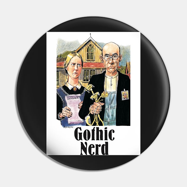 Gothic Nerd Pin by Steerhead