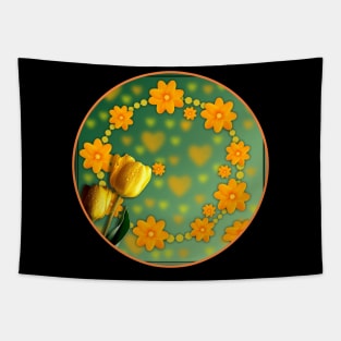 Circle Abstract Autumn Colorful Luminous Tapestry