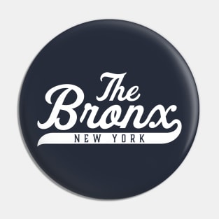 New York 'The Bronx' Pinstripe Baseball Script Fan T-Shirt Pin