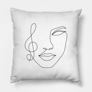 Abstract Face musical note Pillow