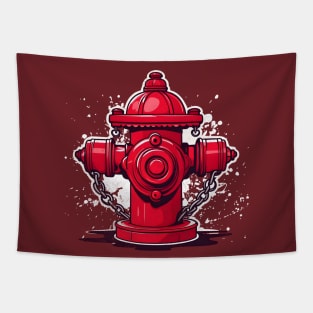 Fire Hydrant Costume a Fireman Firefighter Costume Tapestry