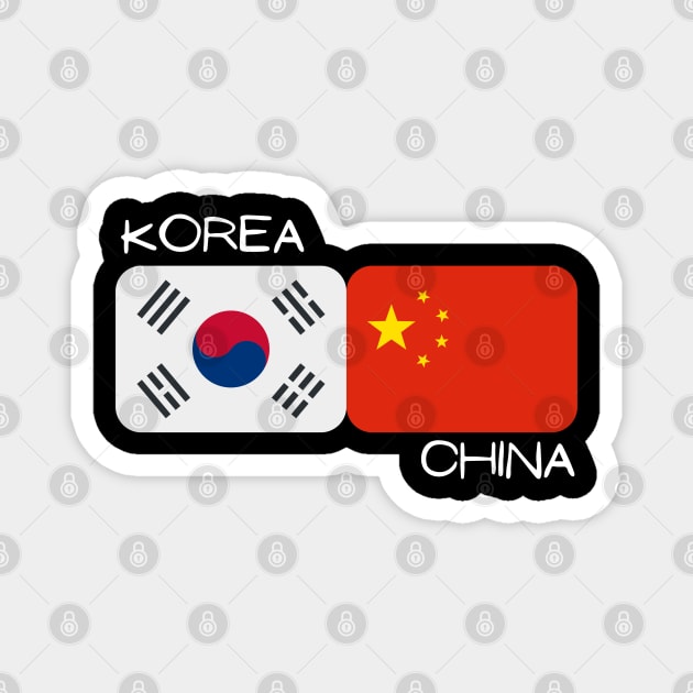 Korean Chinese - Korea, China Magnet by The Korean Rage