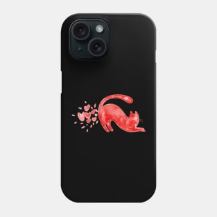 Narcissistic red cat and his lovely fart Phone Case