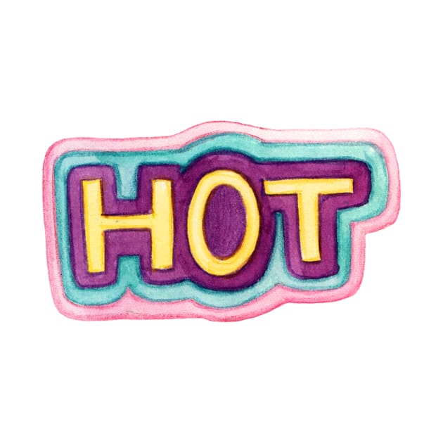 Watercolor "hot" lettering by fears