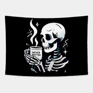 Skeleton coffee - never better Tapestry