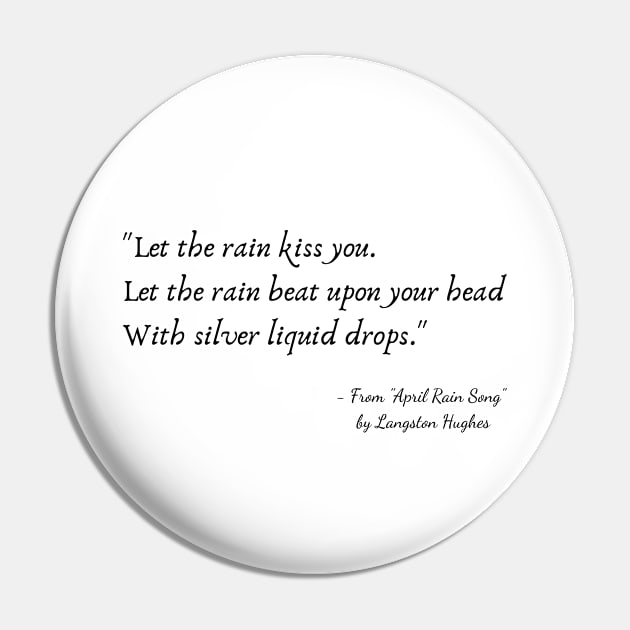 A Quote from "April Rain Song" by Langston Hughes Pin by Poemit