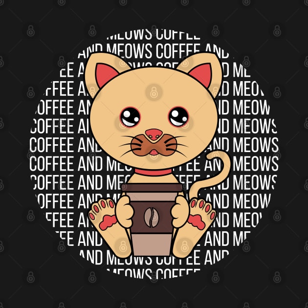 All I Need is Coffee and cats, coffe and cats, coffee and cats lover by JS ARTE