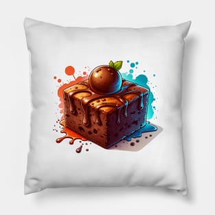 Brownie Chocolate Salted Sweet Food Yummy Vintage Kawaii Pillow