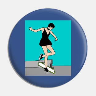 Retro Skateboarder Pin