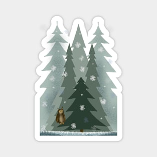 Winter in the forest Magnet