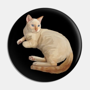 Cute Flame Point Siamese Cat Pin