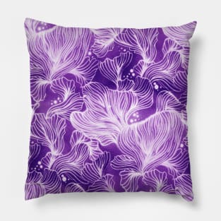 Purple Shibori Corals Pillow