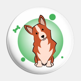 Cute corgi cartoon Pin