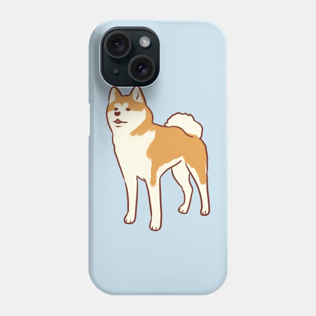 Cute japanese akita illustration Phone Case by Mayarart