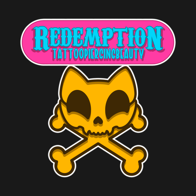 Redemption Happy cat skull by mellobunni