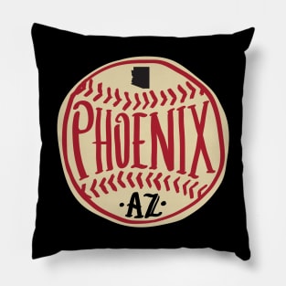 Phoenix Arizona Hand Drawn Typography Baseball T-Shirt Pillow