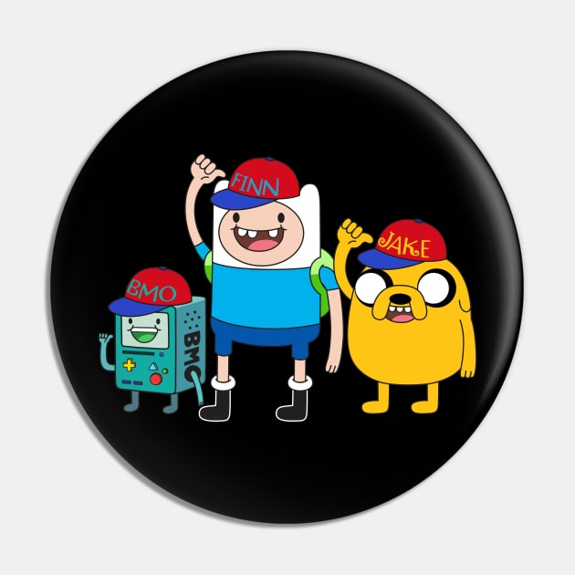 Finn Jake BMO baseball caps Pin by Plushism