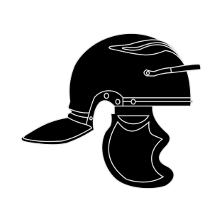 Black Imperial Roman Helmet (Galea) T-Shirt