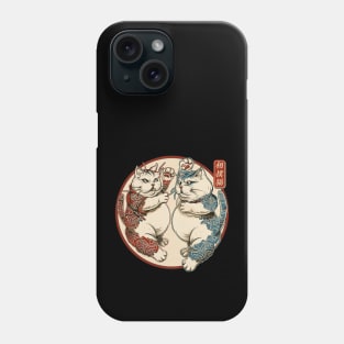 Japanese Sumo Wrestling Cats Men Women Kids Phone Case